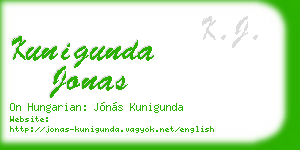 kunigunda jonas business card