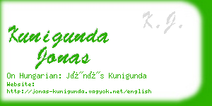 kunigunda jonas business card